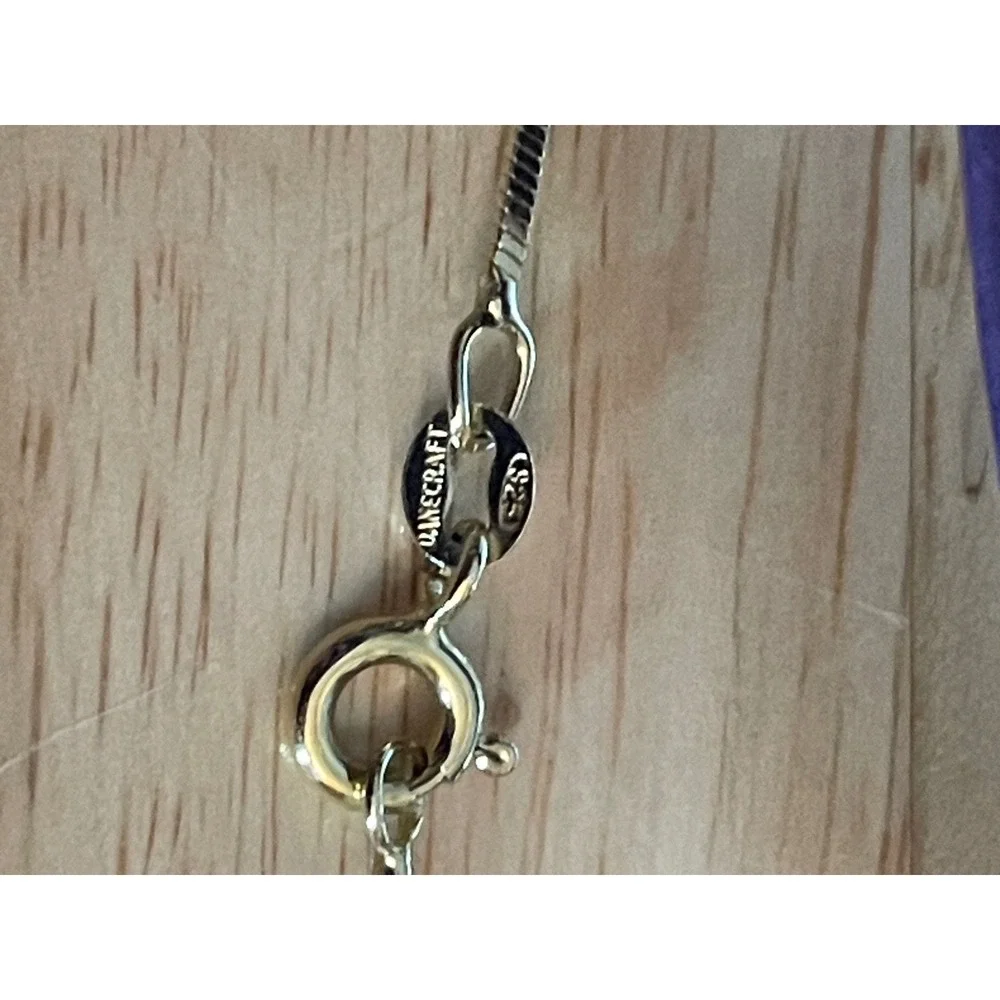 Danecraft Gold‎ Tone Sterling Silver Articulated Owl Pendant Necklace 18 Inch